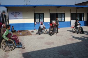 Innenhof des Goldhunga Kathmandu Disabled Sevice Center